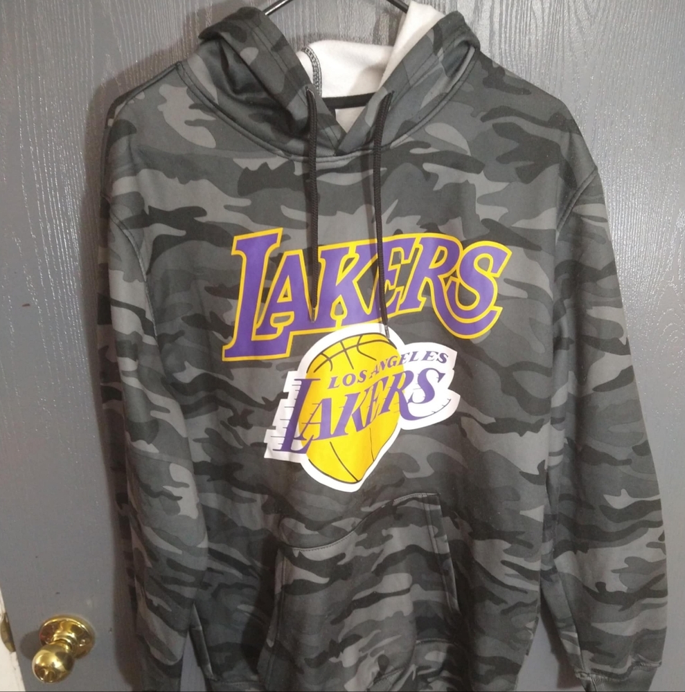 NBA L.A. Lakers camouflage hoodie basketball Adult size Lg